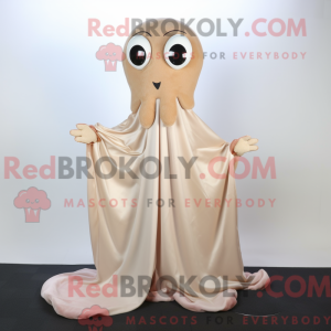 Beige Octopus maskot...