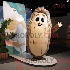 Tan Surfboard maskot...