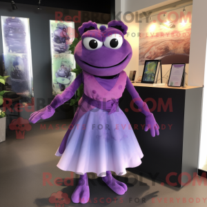Purple Frog mascot costume...
