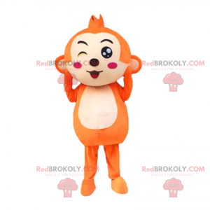 Kleine oranje aap mascotte - Redbrokoly.com
