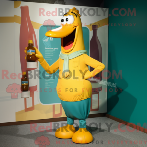 Teal Bottle Of Mosterd...