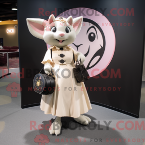 Cream Bat-maskot-draktfigur...