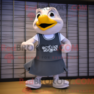Gray Gull maskot draktfigur...