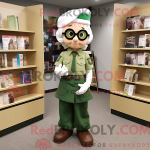 White Green Beret mascot...