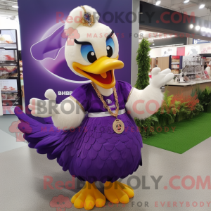 Lilla Swans maskot kostume...