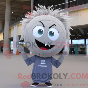 Grå Volleyball Ball maskot...