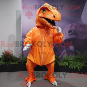 Orange Tyrannosaurus mascot...