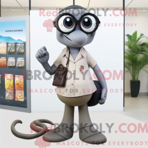 Grijze slang mascotte...