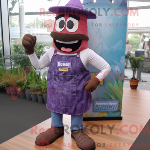 Purple Bbq Ribs mascot...