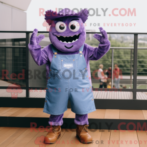 Purple Bbq Ribs mascot...