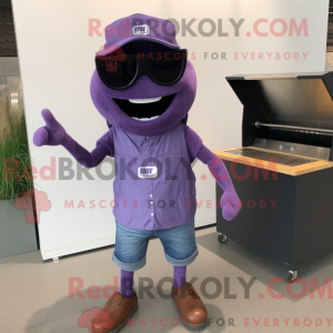 Postava maskota Purple Bbq...