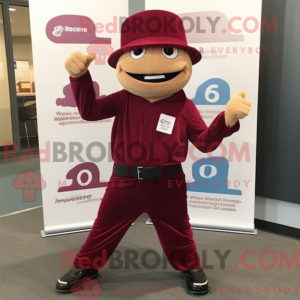 Maroon Pho-maskotdraktfigur...