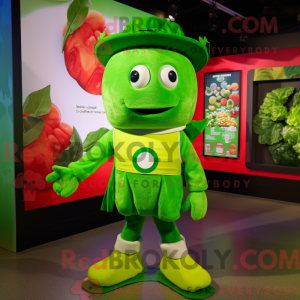 Lime Green Spinach mascot...