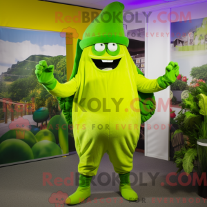 Postava maskota Lime Green...