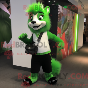 Groen Skunk-mascottekostuum...
