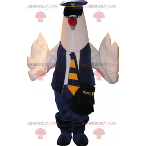 Mascotte de pigeon en tenue de policier - Redbrokoly.com