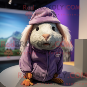 Lavendel marsvin maskot...