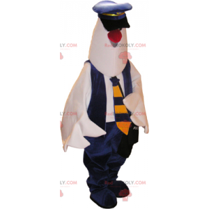 Duva maskot klädd som en polis - Redbrokoly.com