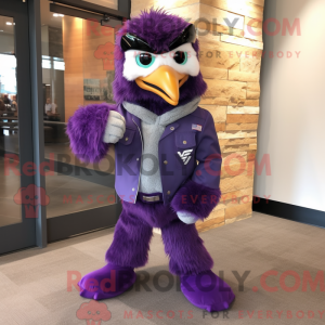Purple Hawk Maskottchen...
