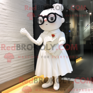 White Love Letter mascot...