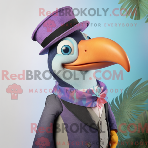Lavendel Toucan maskot...
