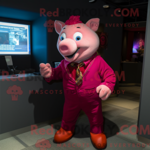Disfraz de mascota Magenta...