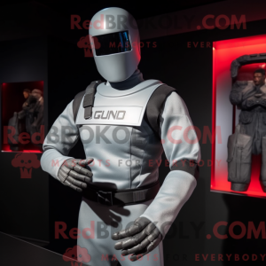 Sølv Gi Joe maskot kostume...