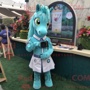 Turkis Mare maskot kostume...