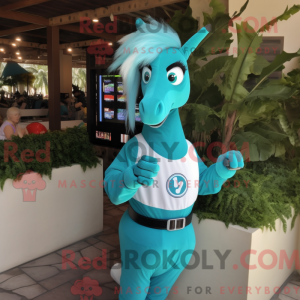 Turkis Mare maskot kostume...