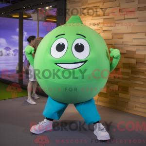 Groen voetbal mascotte...