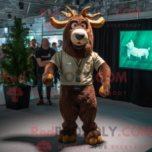 Brown Irish Elk mascot...