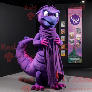 Paars Hydra-mascottekostuum...
