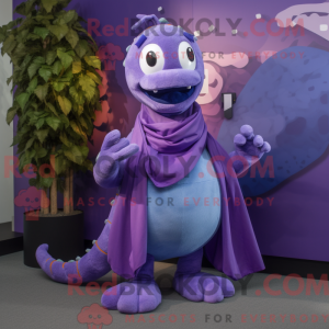 Paars Hydra-mascottekostuum...