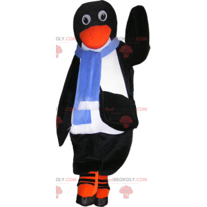 Mascota pingüino con bufanda azul - Redbrokoly.com