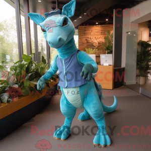 Cyan Parasaurolophus...