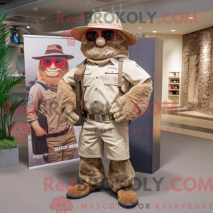 Tan Sniper-mascottekostuum...