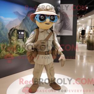 Tan Sniper-maskotdraktfigur...