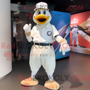 Hvid gæs maskot kostume...