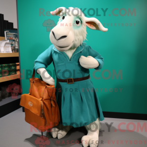 Cyan Boer Goat maskot...
