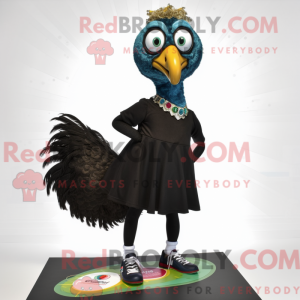 Schwarzer Pfau Maskottchen...