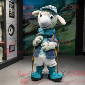 Postava maskota Teal Sheep...