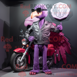 Purple Flamingo mascot...