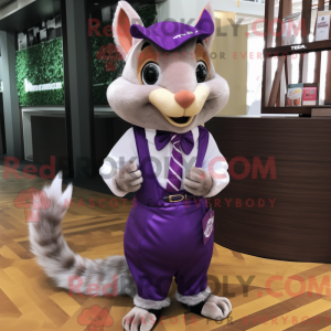 Máscara de esquilo roxo com...