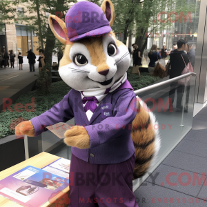 Máscara de esquilo roxo com...