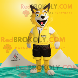 Personaggio mascotte giallo...