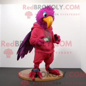 Máscara de papegøye magenta...