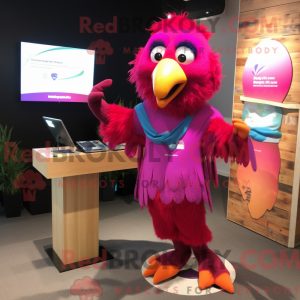 Magenta papegøje maskot...