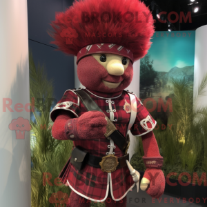 Maroon sækkepibe maskot...