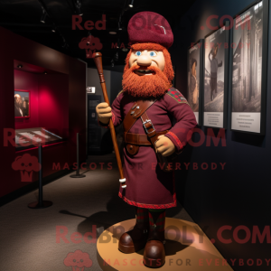 Maroon sækkepibe maskot...