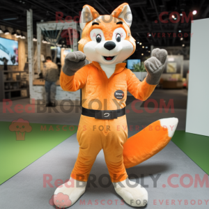 Orange Fox mascot costume...